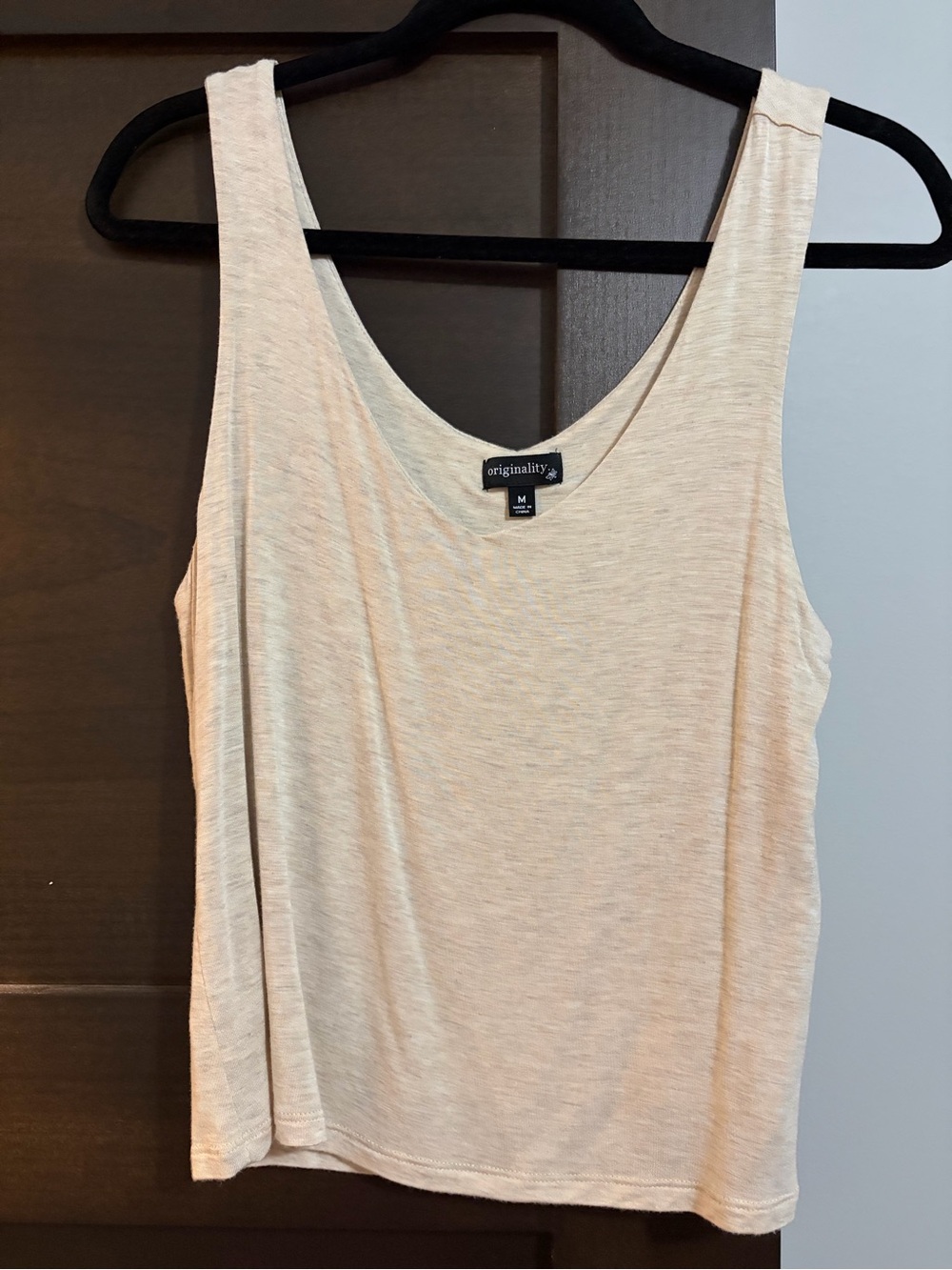 Originality Soft Cream Scoop Tank Top